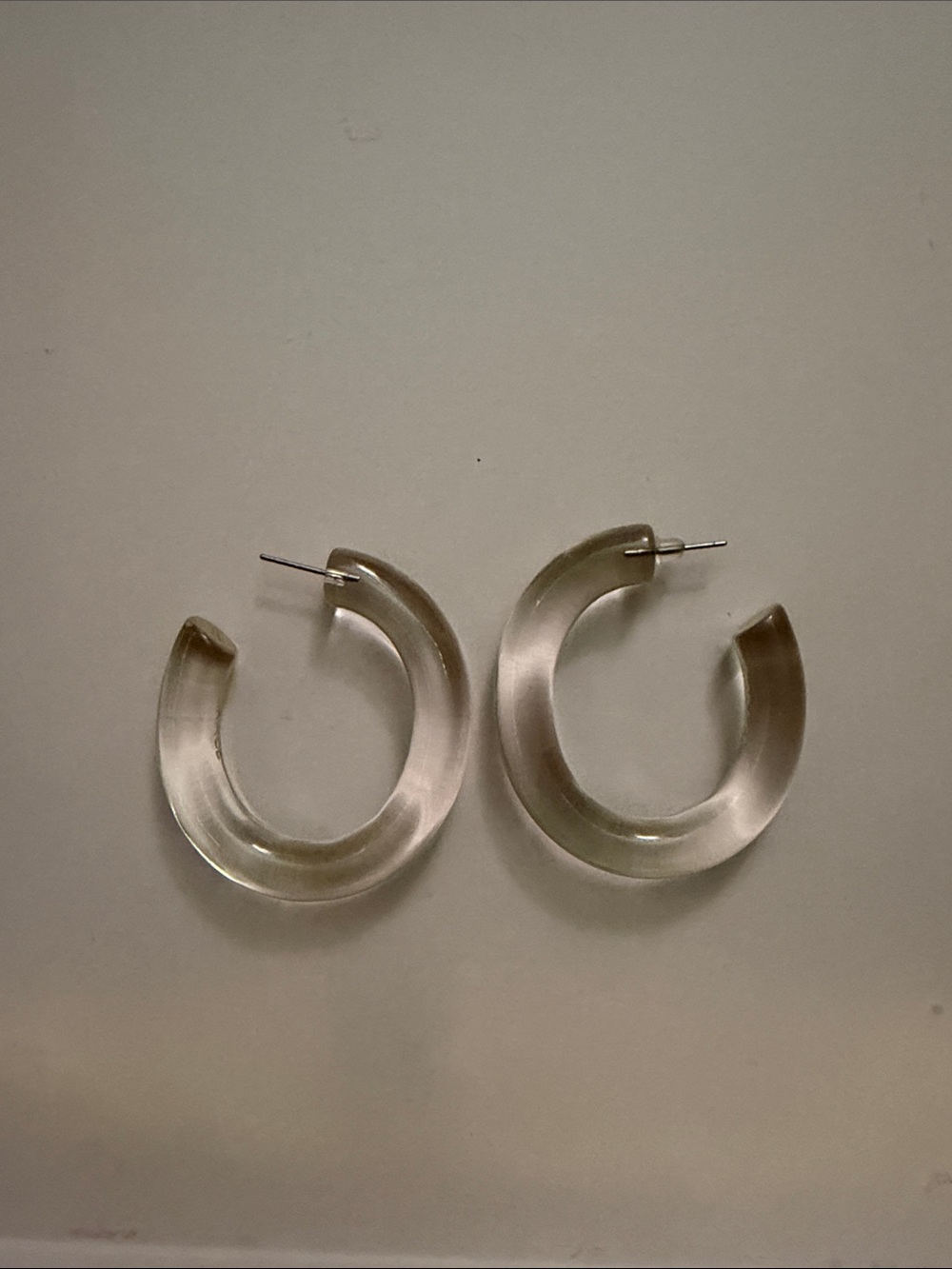 Clear Hoop Earrings — Minimal Women’s Jewelry